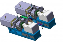 注塑机机器人自动上下料方案图
