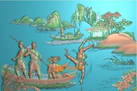 水浒 顶箱柜（上门板 左面）拼合的9个深