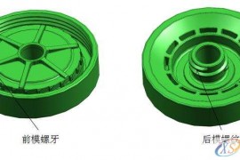 经典前模脱螺纹加后模斜顶结构新