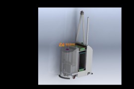 底盘结构详细的AGV小车SW模型