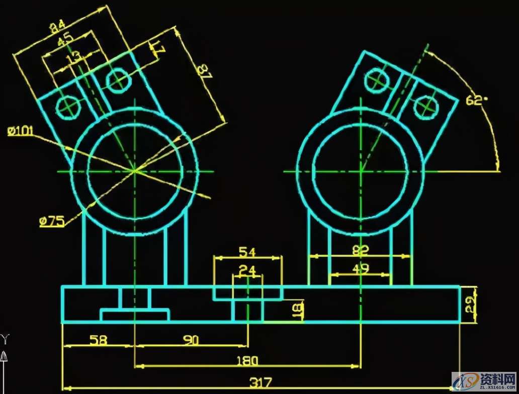 24张CAD练习图纸，数控新手到老司机的进阶之路,24张CAD练习图纸，数控新手到老司机的进阶之路,模具设计,电商,培训学校,数控,非标,第25张