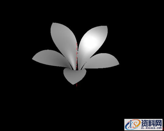 CAD建模鲜花(图文教程),CAD绘制三维鲜花教程329.png,如图,旋转,绘制,步骤,二维,第8张