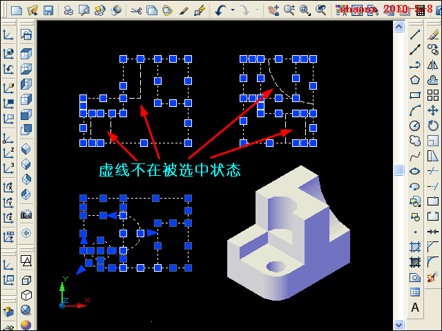 AutoCAD三维教程－平面摄影出三视图（图文教程）,AutoCAD三维教程－平面摄影出三视图,三视图,三维,实体,命令,线型,第28张