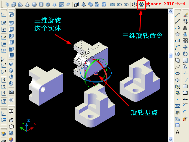 AutoCAD平面摄影出三视图_模型里转_2007版本以上（图文教程）,AutoCAD平面摄影出三视图_模型里转_2007版本以上,三视图,三维,实体,命令,线型,第6张