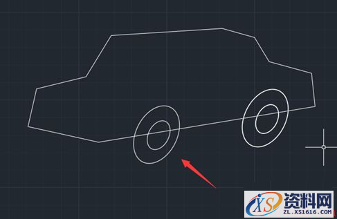 CAD绘制汽车简笔画（图文教程）,CAD怎么画汽车平面图,绘制,教程,第4张