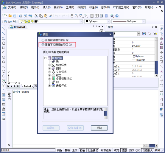 ZWCAD中的清理purge命令（图文教程）,CAD中的清理purge命令432.png,命令,教程,第2张