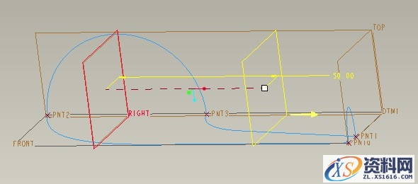Pro/E淋浴把设计教程（图文教程）,Pro/E淋浴把设计教程,如图,基准,曲线,单击,第13张