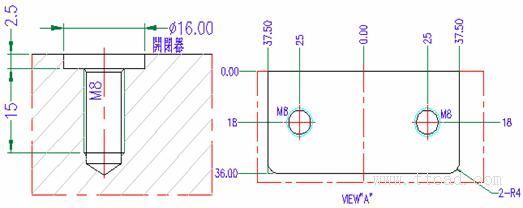 模具制图的标注经验（图文教程）,模具制图的标注经验,标注,螺丝,主视图,第8张