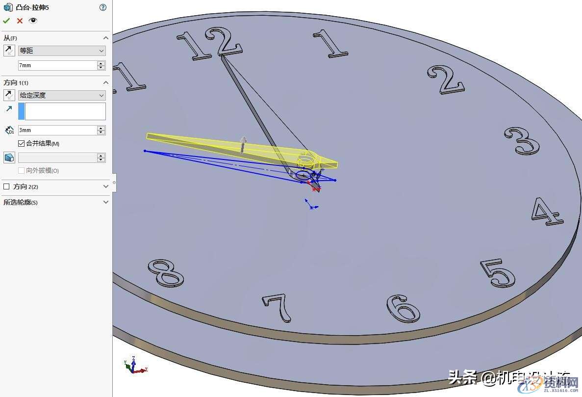 SW绘制一个钟表，小技巧就在其中，阵列变化的实例用起来,SW绘制一个钟表，小技巧就在其中，阵列变化的实例用起来,阵列,绘制,实例,第10张