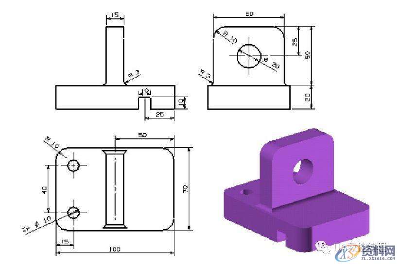 CNC数控编程——UG编程画图建模图纸分享，收藏后再也不用担心没有练习图啦！ ...,画图,建模,图纸,数控,第4张