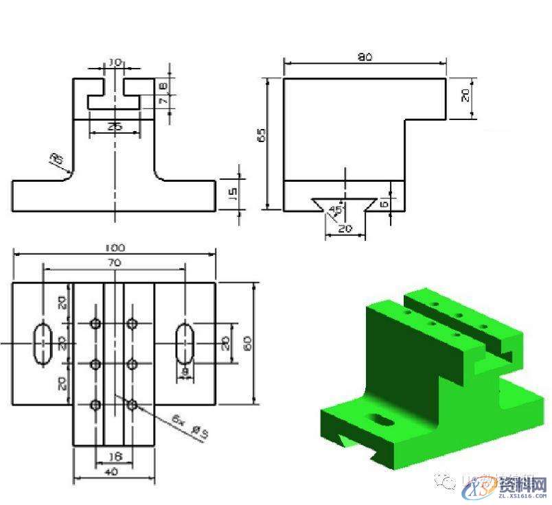 CNC数控编程——UG编程画图建模图纸分享，收藏后再也不用担心没有练习图啦！ ...,画图,建模,图纸,数控,第8张