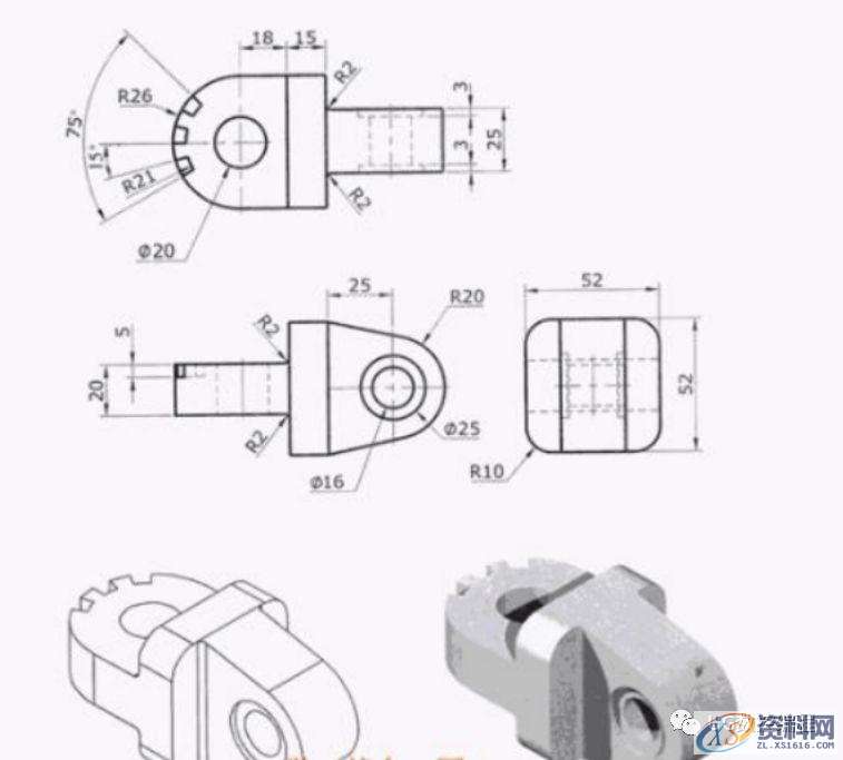 CNC数控编程UG编程实例教你快速学习3D建模（内附图纸）,建模,图纸,数控,实例,第7张
