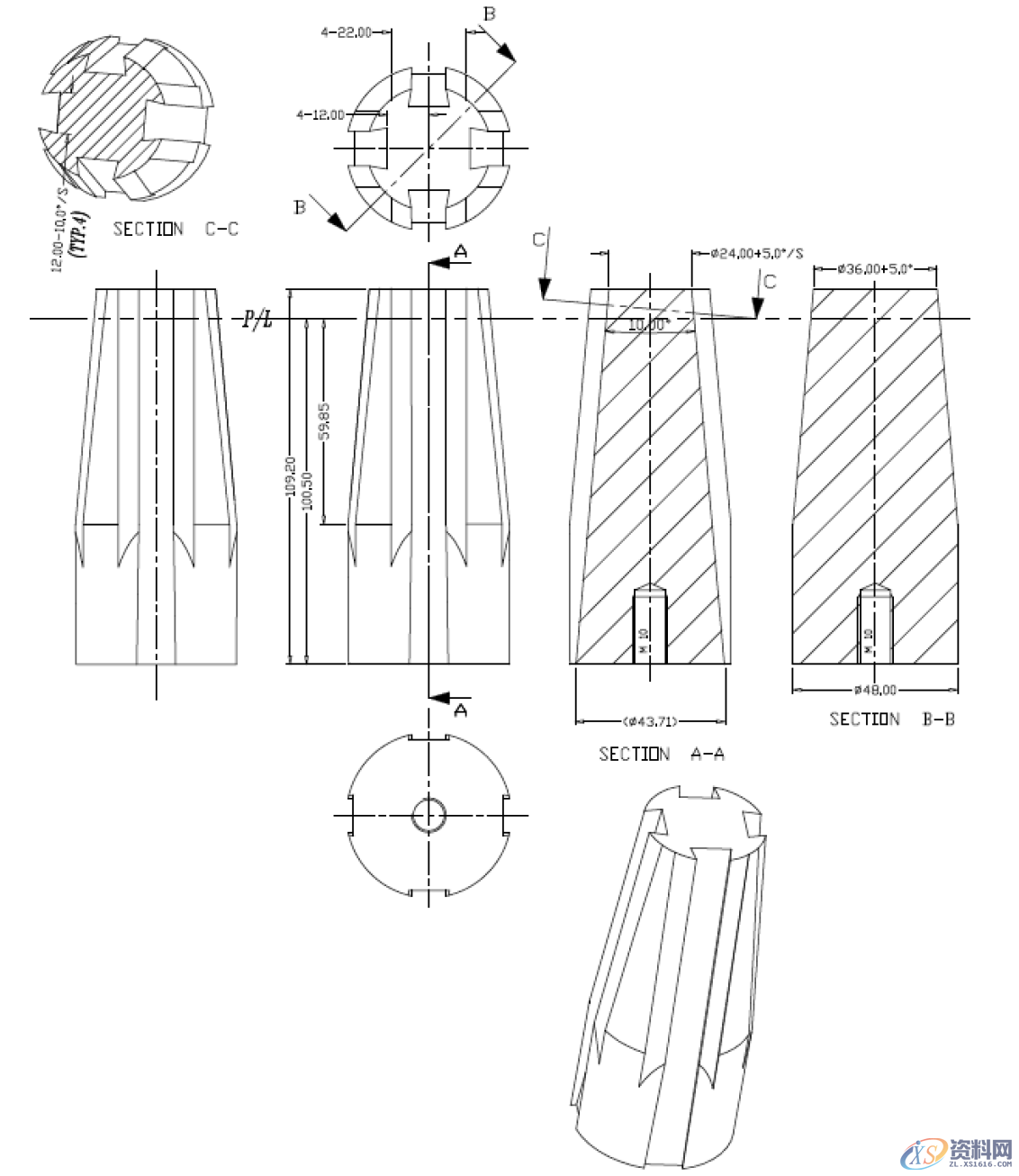 塑胶模具设计：大瓶盖特殊斜顶注塑模设计方法,模具设计,塑胶,第9张