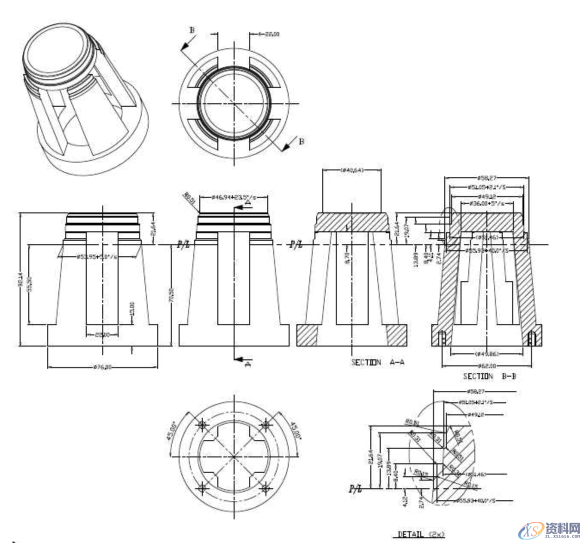 塑胶模具设计：大瓶盖特殊斜顶注塑模设计方法,模具设计,塑胶,第10张