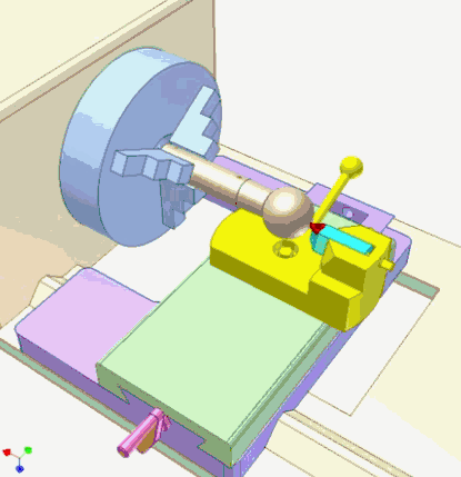 数控机床GIF图，一组相见恨晚的机械动态图1、外球面车削2、车床上仿形设备3、坐标轴4、手动仿形车削5、车床上制作六角头6、车床上制作矩形车床上制作面槽车床上制作面槽车削椭圆装置木螺旋钻,数控机床GIF图，一组相见恨晚的机械动态图,模具设计,制作,第1张
