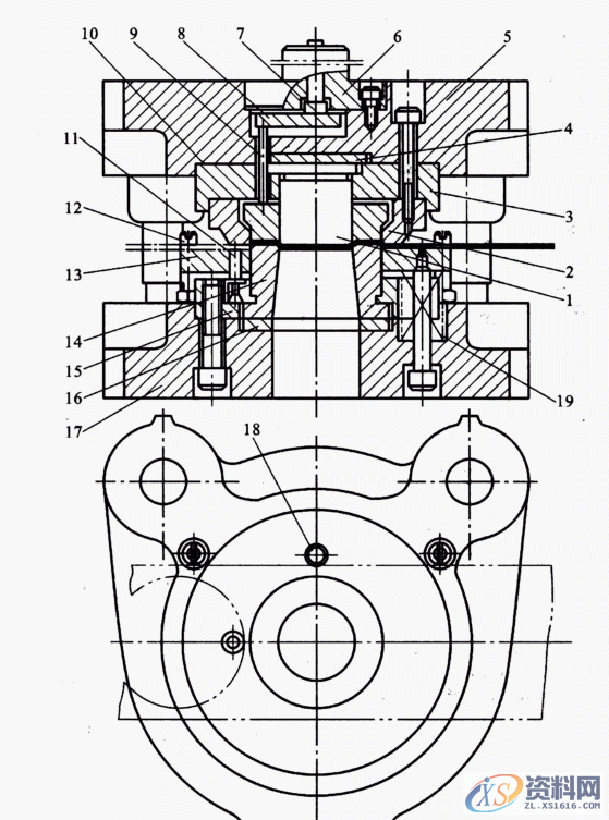 五金冲压汽车模具设计之冲裁模的结构构造讲解五金冲压汽车模具设计之冲裁模的结构构造讲解,冲孔,卸料,导板,导正,结构,第6张
