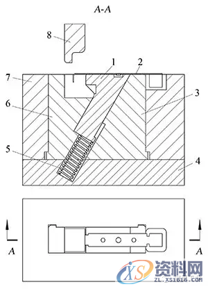 斜滑块抽芯机构在级进模中的应用配合间隙要求和角度要求,斜滑块抽芯机构在级进模中的应用,间隙,角度,配合,要求,第3张