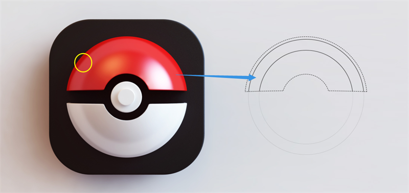 手把手教你绘制光影巧妙的3D精灵球(图文教程),swxf2016081618,采用,设计,结构,第20张