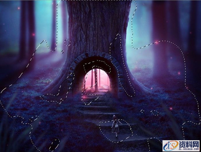 PS合成小孩走入奇幻森林场景教程(图文教程),PS合成小孩走入奇幻森林场景教程,设计,一般,选择,第77张