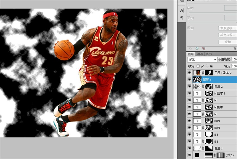PS教程！手把手教你绘制张力十足的詹姆斯篮球海报(图文教程) ...,24lq20160411,选择,这个,形状,第37张