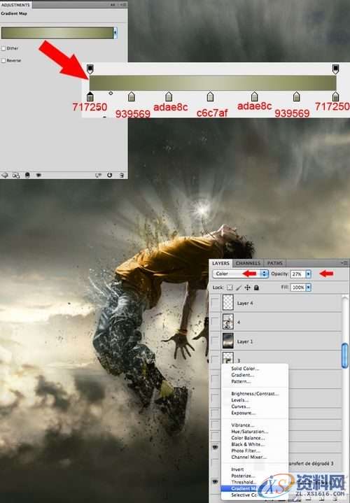 PS特效教程：打造人物图片分解消失的效果,采用,设计,产品,第14张