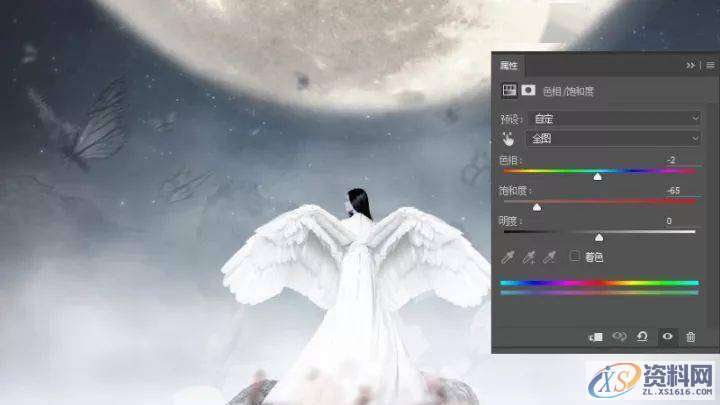PS教程：合成月光下挥着翅膀的女孩,教程,第10张