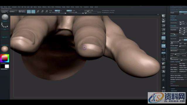 关于ZBrush手部雕刻这些细节你都了解吗？,选择,这个,用于,第2张