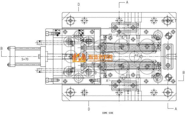 液压抽芯注塑模设计：医用吸管注塑要点分析,塑件,模具,模架,油缸,第2张