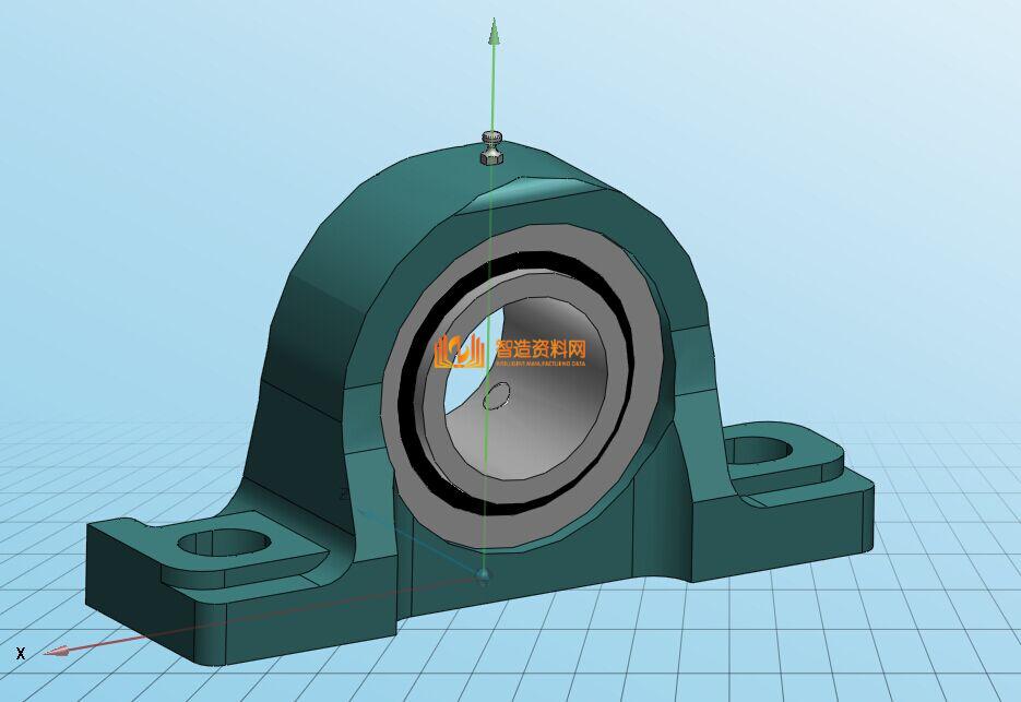 带座轴承UCP201-210 3D模型,NeadPay,模型,第1张
